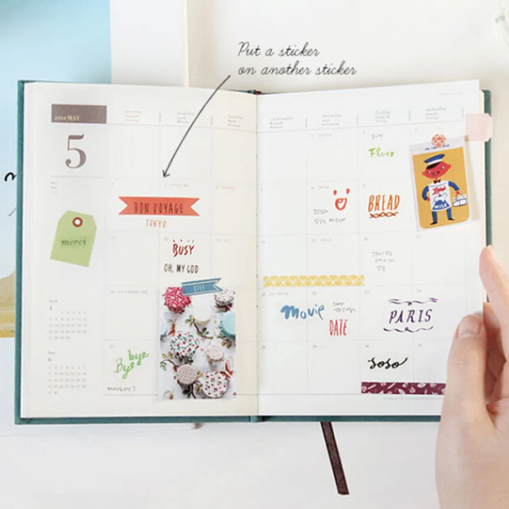 8 листов/набор наклейки для дневника на английском языке|it sticker|sticker itsticker diary |
