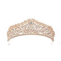 gold silver bridal crowns handmade tiara bride headbands crystal wedding bridesmaid crown wedding hair accessories
