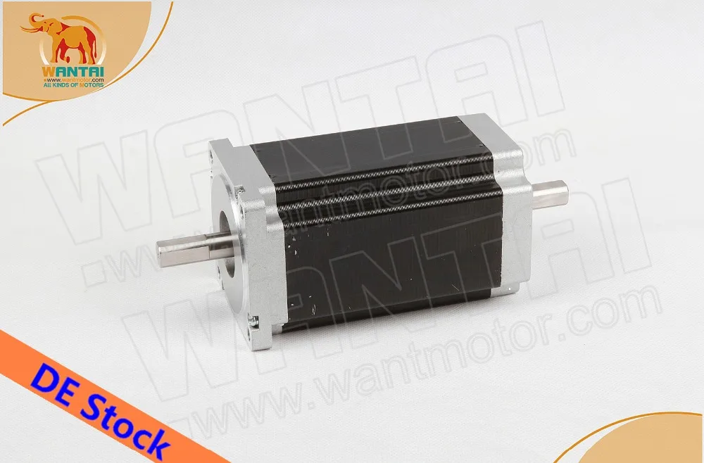 Германия бесплатно! CNC Wantai 3 шт. Nema34 шаговый двигатель 85BYGH450C-012B двойной вал 1600oz-in 3.5A