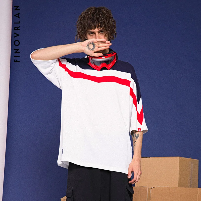 Лето 2017 г. коллекция High Street Для мужчин футболка Oversize в стиле хип хоп Стиль