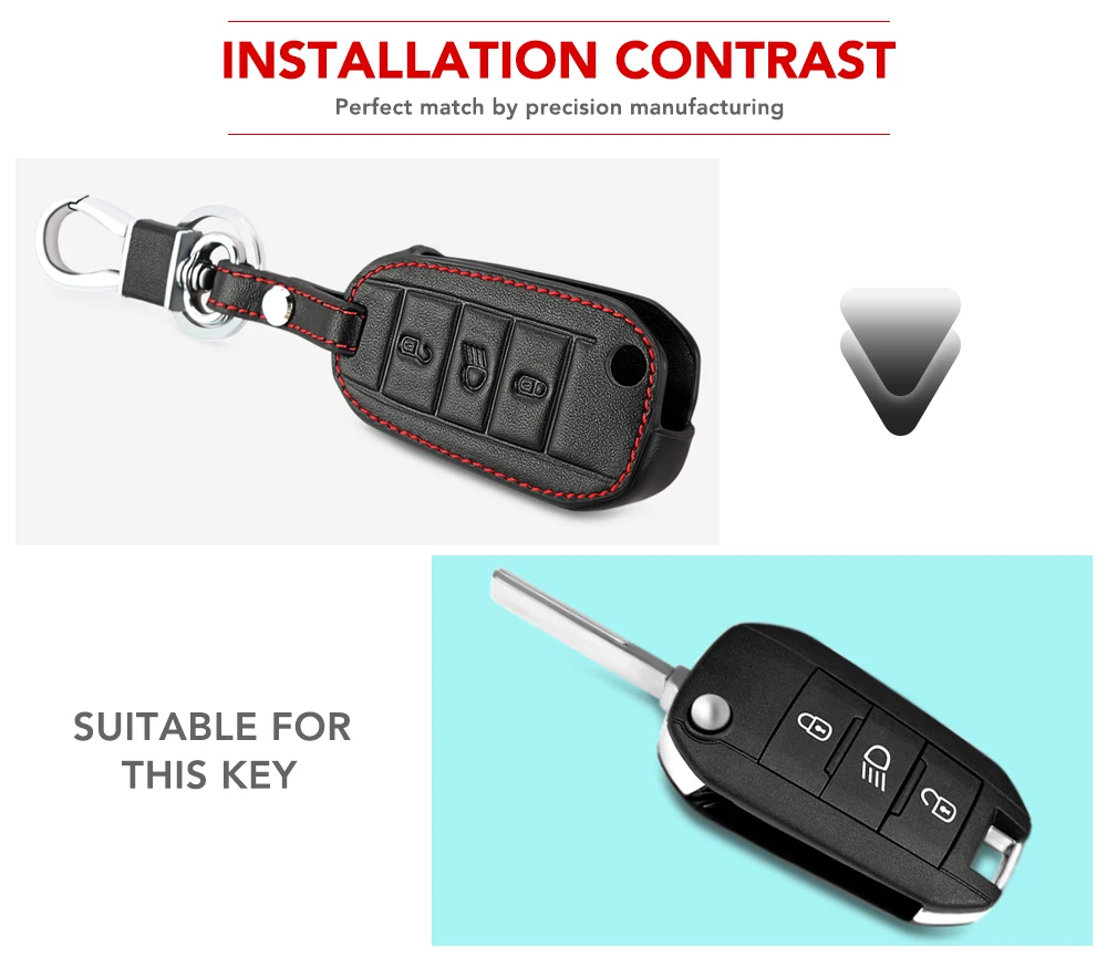 Автомобильный Стайлинг кожаный ключ 3 Пульт дистанционного управления чехол Fob