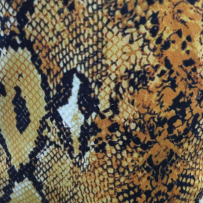 Женское платье со змеиным принтом элегантное уличное вечернее с длинным рукавом