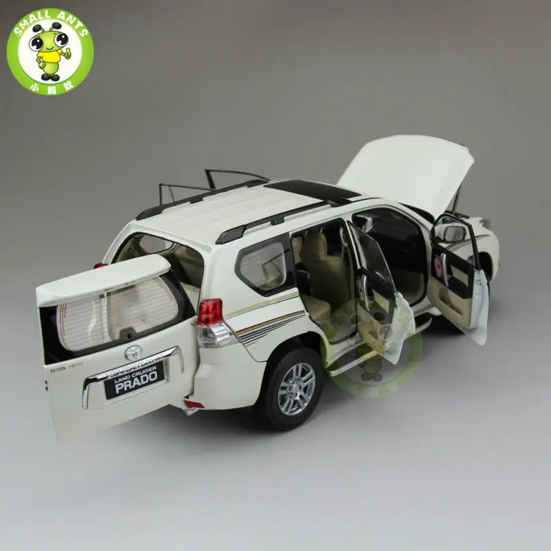 1:18 Масштаб Land Cruiser Prado литья под давлением модель автомобиля SUV игрушки для подарков коллекция хобби белый
