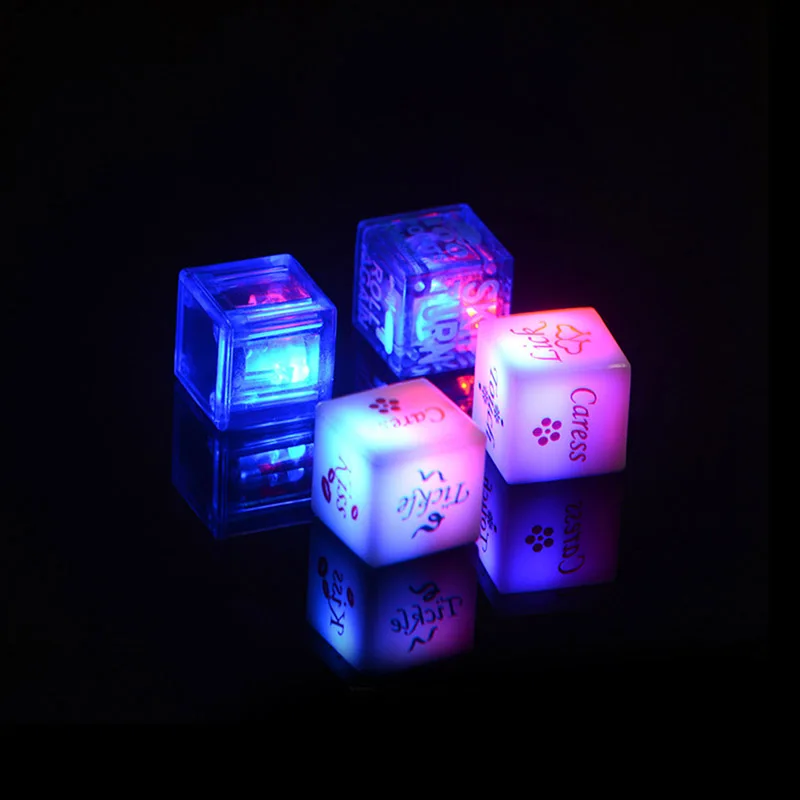 1 пара LED Flash игральные кости игрушка секс вечеринка смешная взрослая Романтика