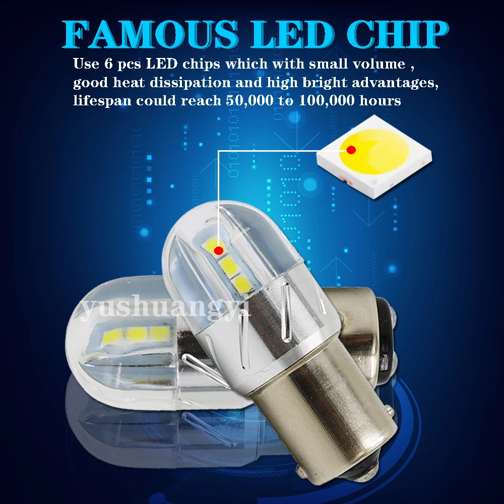 YSY 2x светодиодные T20 7443 W21/5 Вт P21W 1156 W21W 3030 6SMD 4 Автомобильный свет Led Сигнал поворота