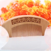 20pcslot hot sale naturaltaomu comb carved wooden combs peach wooden comb 1365511 2mm free shipping pj97