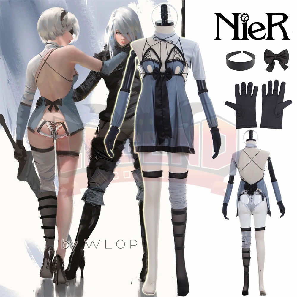 Nier automatas NieR Automata 2b костюм DLC новая версия Йорга № 2 Тип B 2B Косплей Костюм для взрослых полный комплект