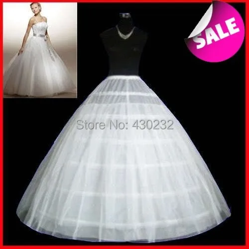 Бесплатная доставка Высокое качество Белый 6 Обручи кринолин скольжения нижняя