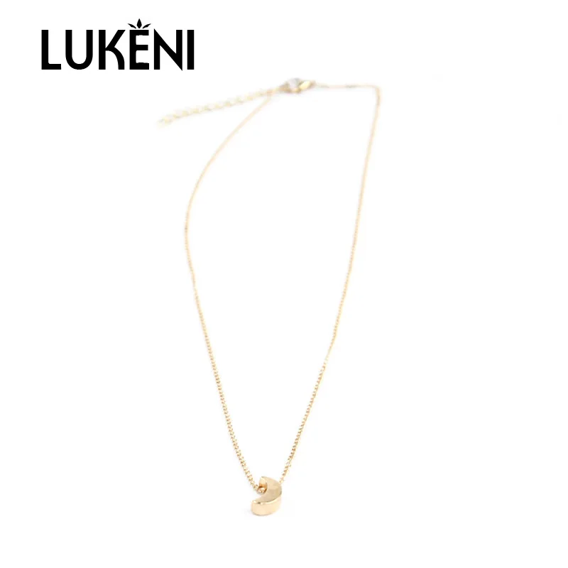 Lukeni Модный золотой кулон с полумесяцем для женщин богемная подвеска чокер