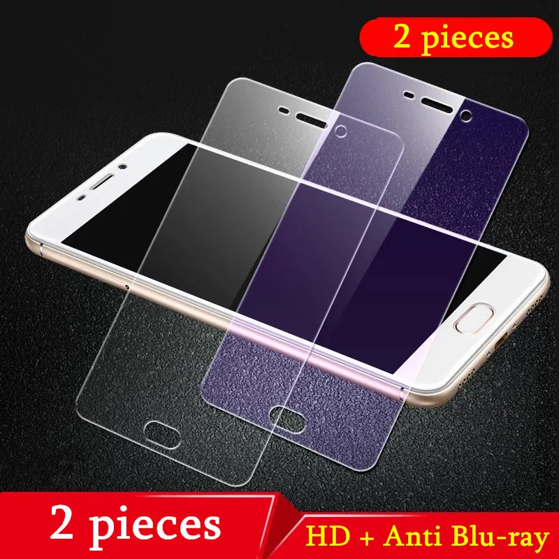 HD and Anti Blu-ray 2 шт., закаленное стекло для Meizu M6 Note, 5,5 дюймов, защита экрана 9 H, 2.5D, против Blu-ray, защитное стекло, пленка для Meizu M6, 5,2 дюймов - Цвет: HD and Anti Blu-ray
