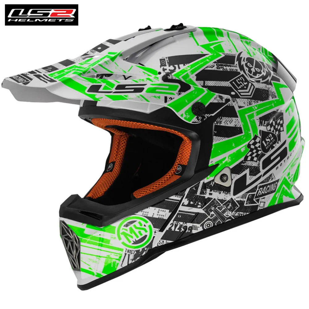 LS2 быстро MX437 глюк мотокросс шлем маленький размер XS s m для 52 53 54 55 56 57 58 см