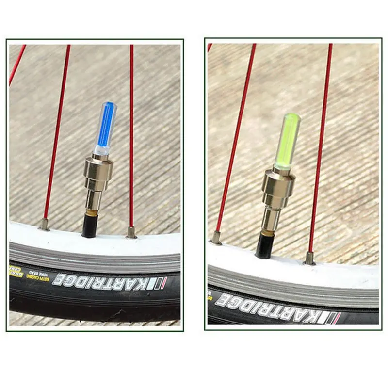 2 шт. автомобильные неоновые огни цветная шина колпачок для колесного клапана