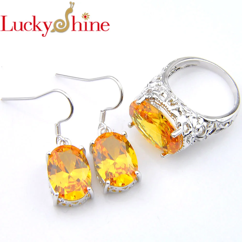 Luckyshine женские наборы ювелирных изделий для свадьбы уникальные серебряные кольца