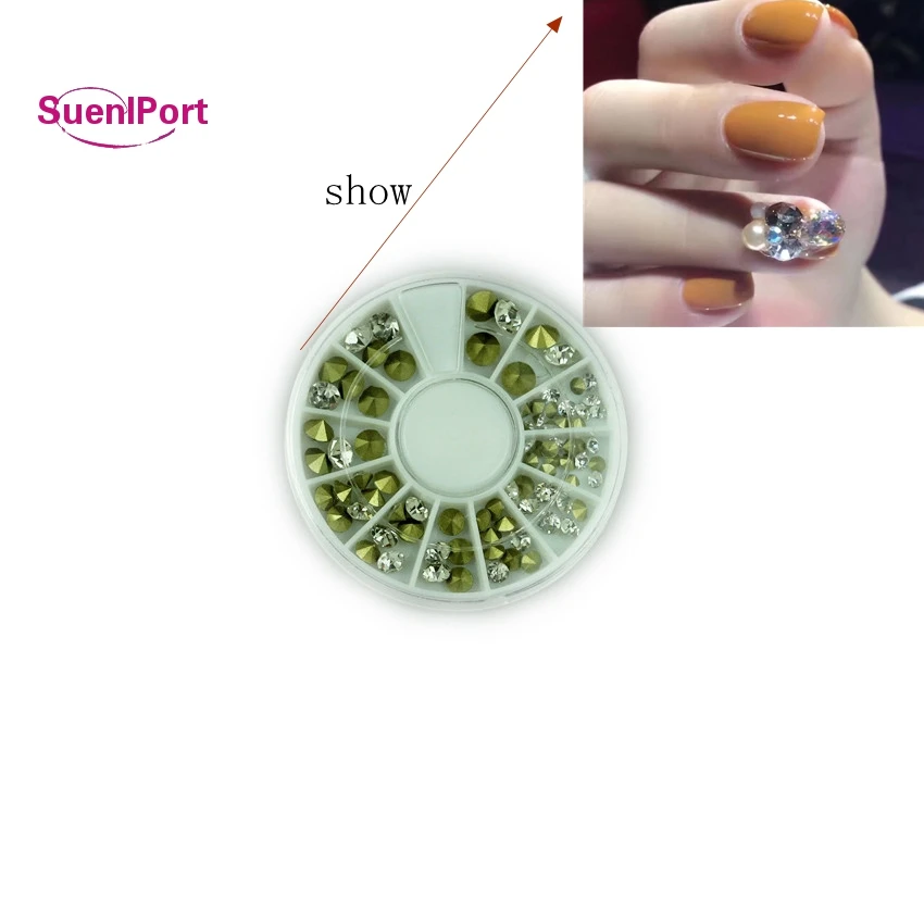 SunelPort украшения для дизайна ногтей 2019 прозрачные ногти Кристаллы Стразы наклейки