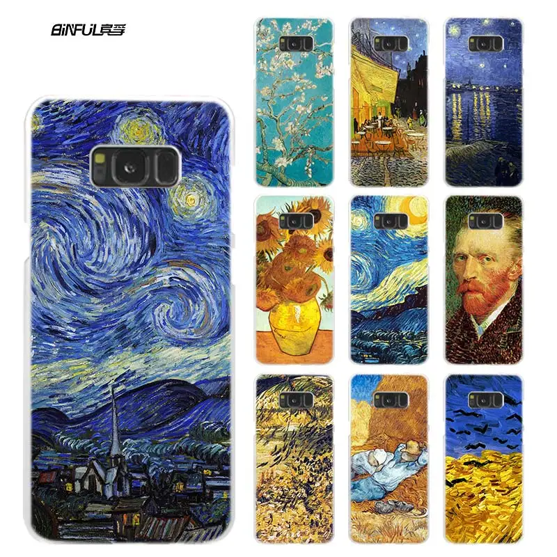 

Sky Van Gogh Art Case For Samsung Galaxy S20 S10 S10e S9 S8 Plus S7 Edge Note 8 9 10 Lite Hard Plastic Phone Cover Coque Fashion
