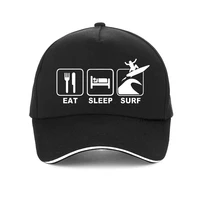 eat sleep surf funny letters cap 100 cotton women men adjustable baseball caps bone unisex hip hop snapback hat surf