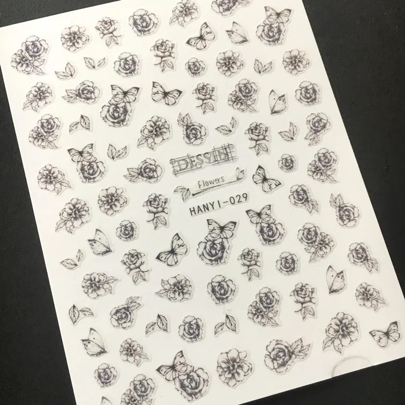 Hanyi-29 Новейшие 3d наклейки для дизайна ногтей SOLONAIL hanyi-19 flower-19 Stamp шаблон Переводные картинки инструмент DIY Инструменты для украшения ногтей - Цвет: Hanyi-29