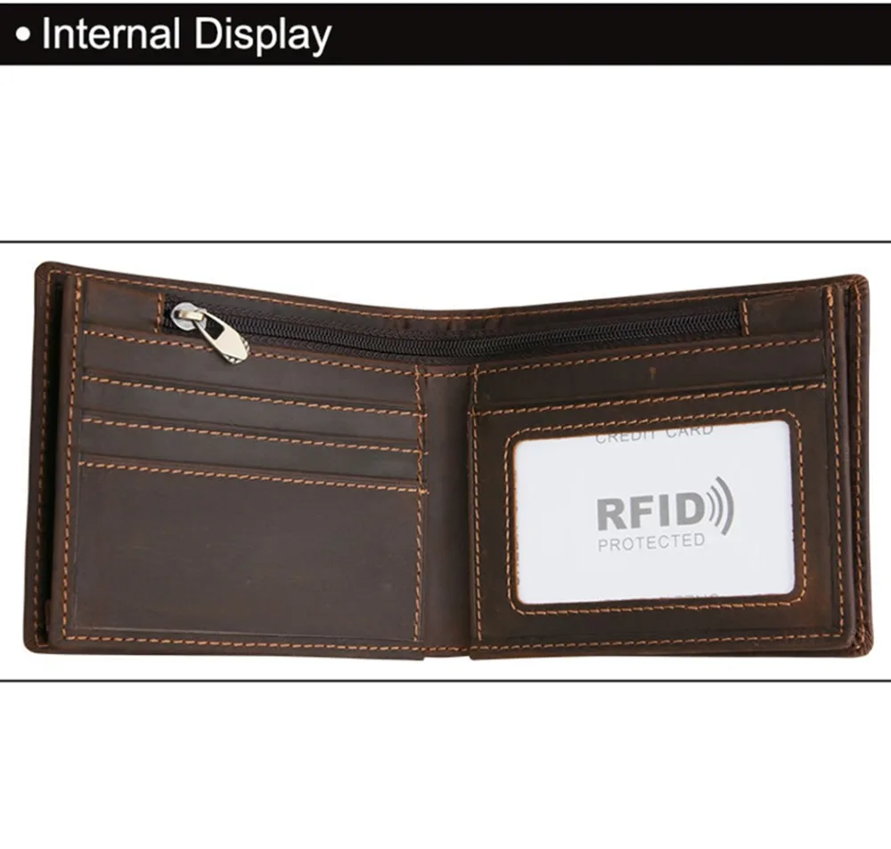 Artmi Для мужчин RFID Блокировка Натуральная кожа бумажник держатель для карт на