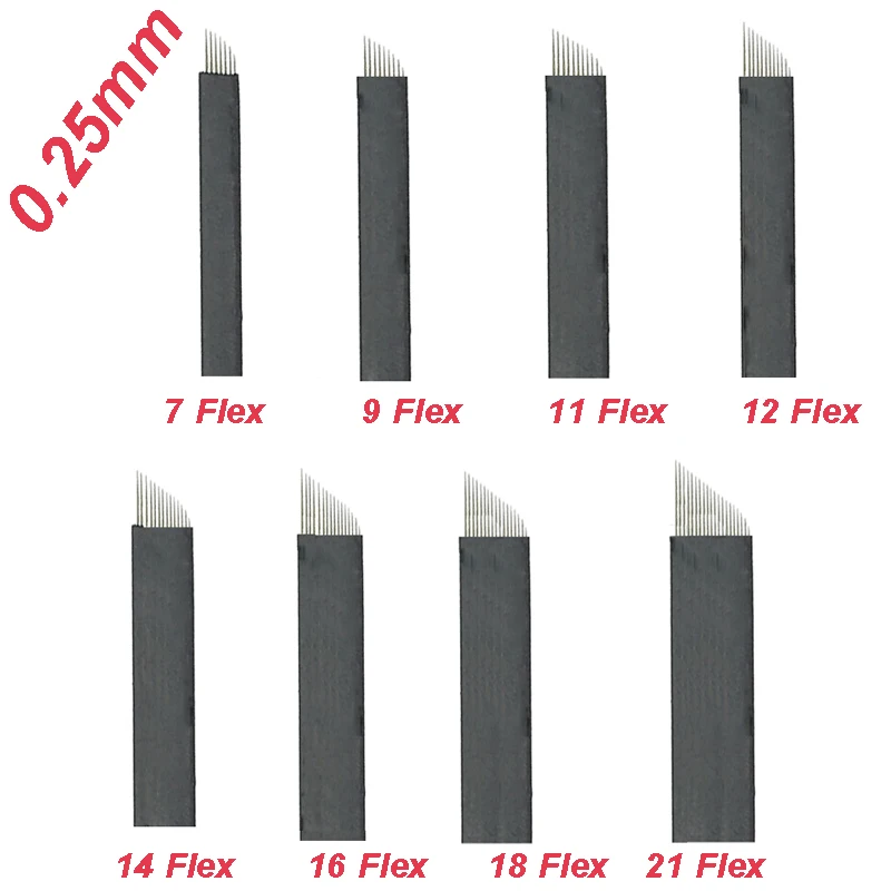 

Lamina Agulhas Tebori 7/9/11/12/14 Flex Tattoo Needle Microblading Needles Blade for Permanent Makeup Eyebrow Manual Eyebrow Pen