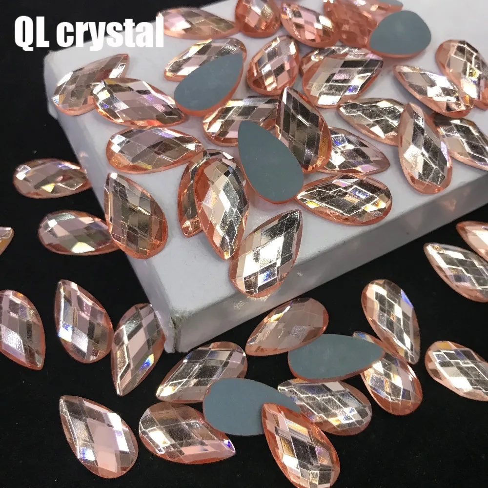 QL Кристалл 13x22 мм кристалл Популярные DIY Одежда одежды обуви сумки клей на плоских