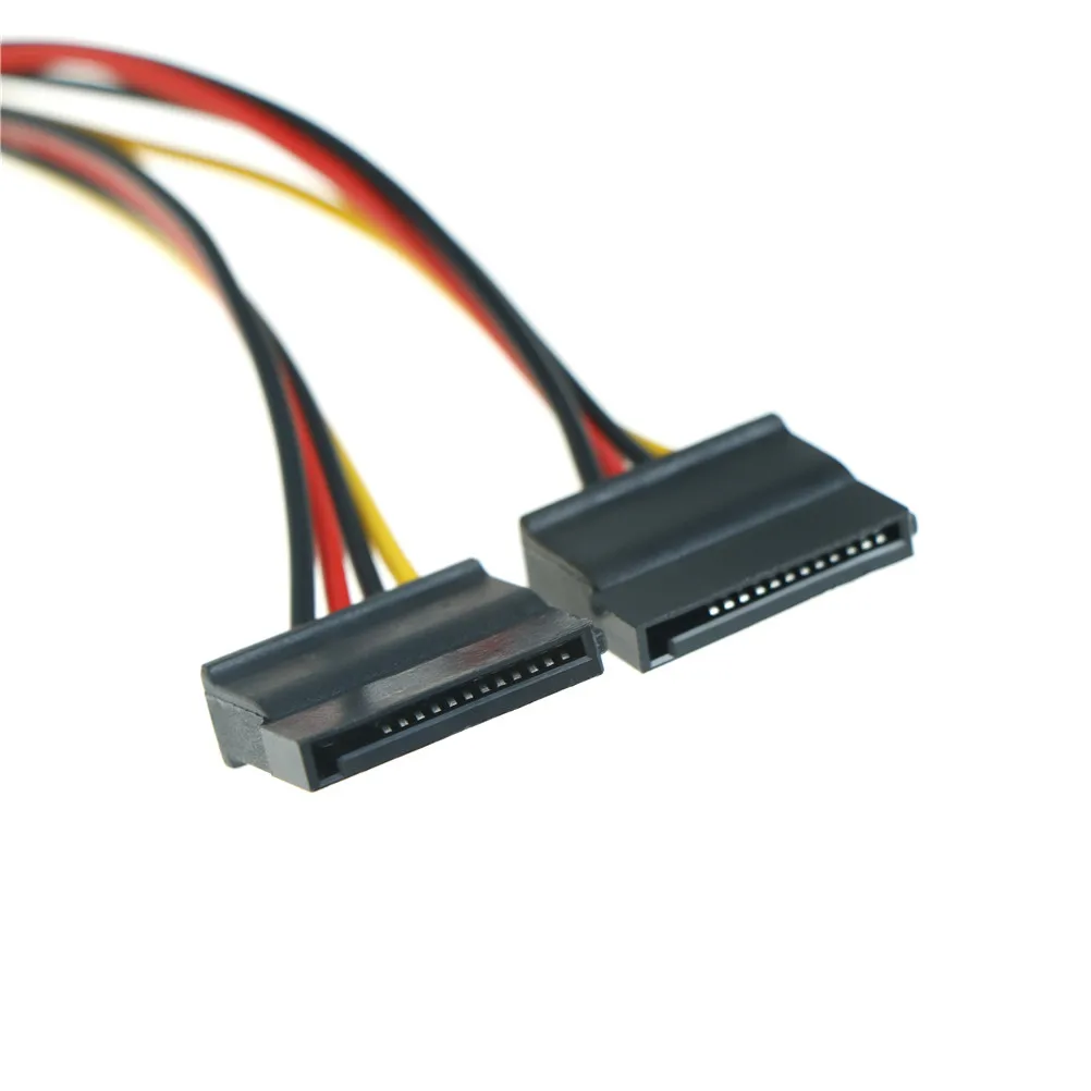 2 шт. компьютерные кабели 4 контактный разъем IDE штекер в порта 15 SATA двойной
