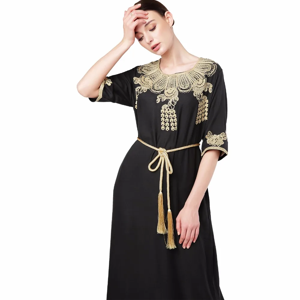 Женское длинное платье макси в богемном стиле винтажное туника мусульманский