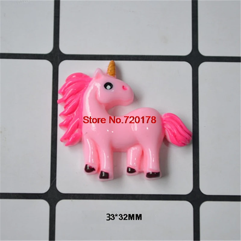 Плоская полимерная фотография Единорог для украшения своими руками 30 шт. QGRE24