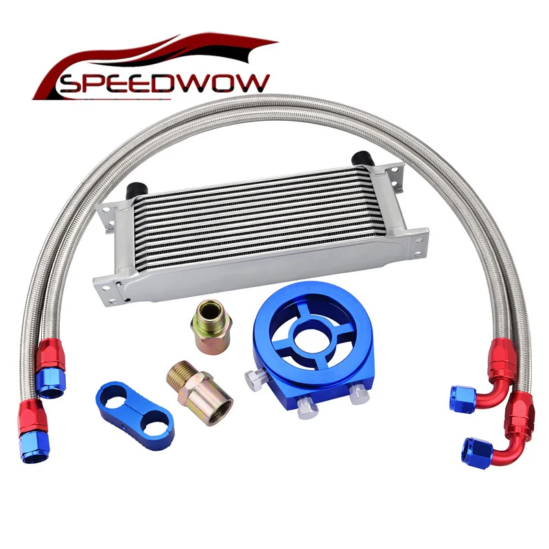 SPEEDWOW 13 ряд 10AN набор масляных охладителей + Масляный фильтр охладитель Сэндвич