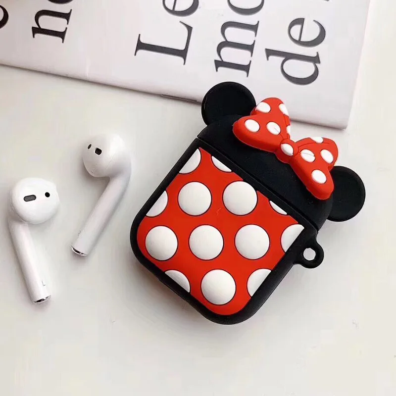 Minnie2 3D мультфильм беспроводной Bluetooth чехол для наушников для Apple AirPods силиконовый зарядный чехол для наушников Защитный чехол для AirPods - Цвет: Minnie2