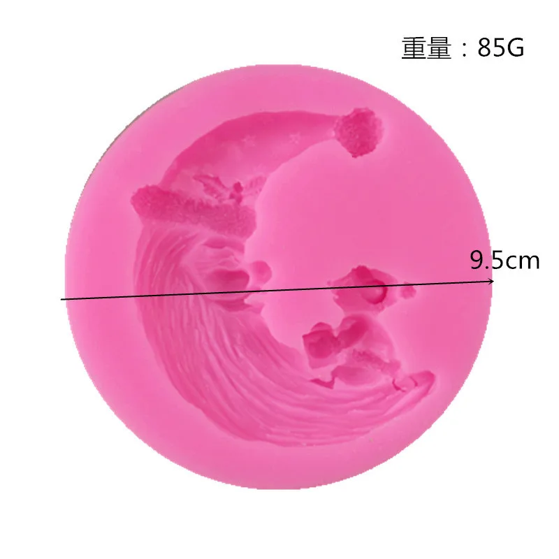 

9.5cm Creative Santa Moon Monkey Fondant Cake Silicone Mould Chocolate Mould DIY Baking Decoration Mould