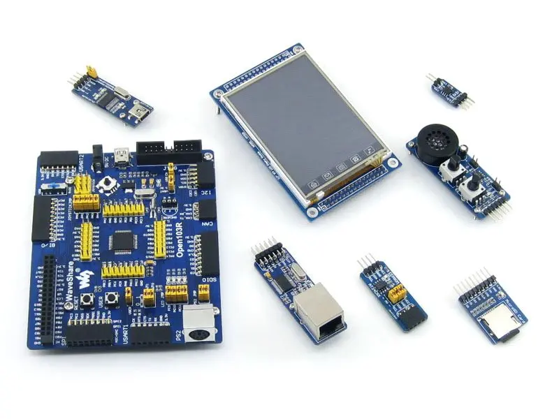 Плата Waveshare STM32 STM32F103RCT6 STM32F103 ARM Cortex M3 + 6 комплектующих Комплект модуля =