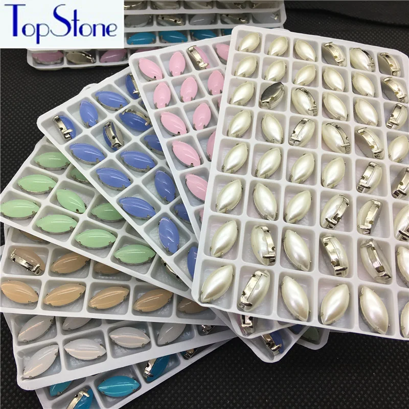 TopStone 5x10 мм 7x15 Высококачественный акриловый Опаловый камень для шитья с сильной