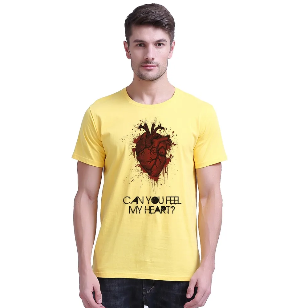 Bring Me The Horizon Can You Feel My Heart Men T Shirts Digital Printed 100% Combed Cotton 180gsm Top Tees Homme Customized | Мужская