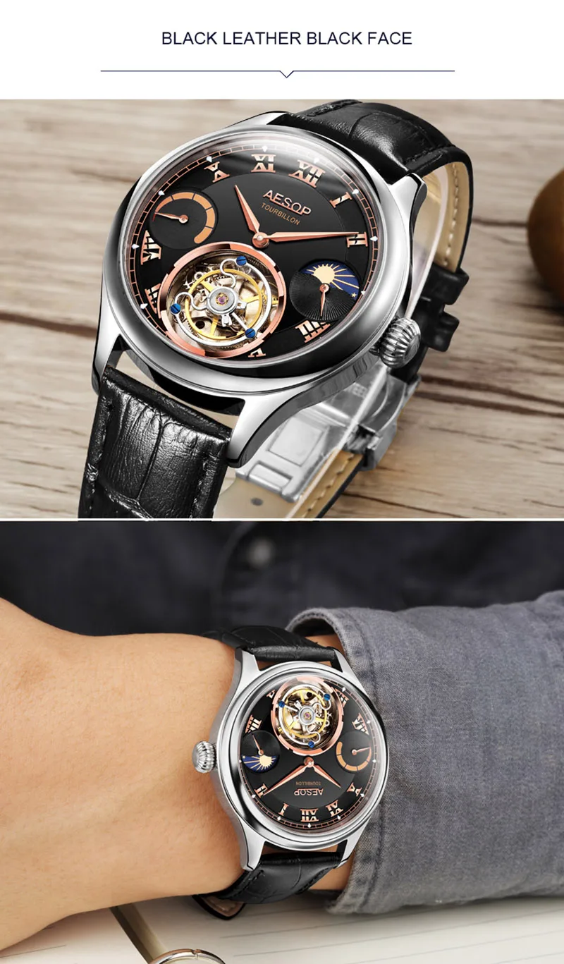 Мужские механические часы Moon Phase Tourbillon от ведущего бренда, роскошные часы с сапфировым циферблатом, часы с настоящим Tourbillon, мужские часы s relogio masculino