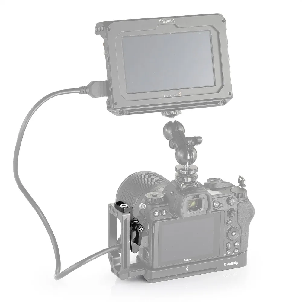 SmallRig DSLR камера HDMI зажим для камеры Nikon Z6 / Z7 L Пластина 2258 или Sony A7III A7RIII кронштейн 2236
