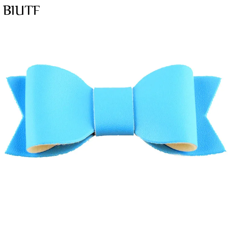 24 шт./лот красивые заколки банты из искусственной кожи женские для волос головной