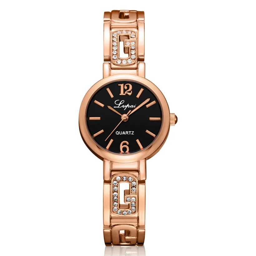 Женские часы роскошные модные 2017 нержавеющая сталь кристалл циферблат кварцевый