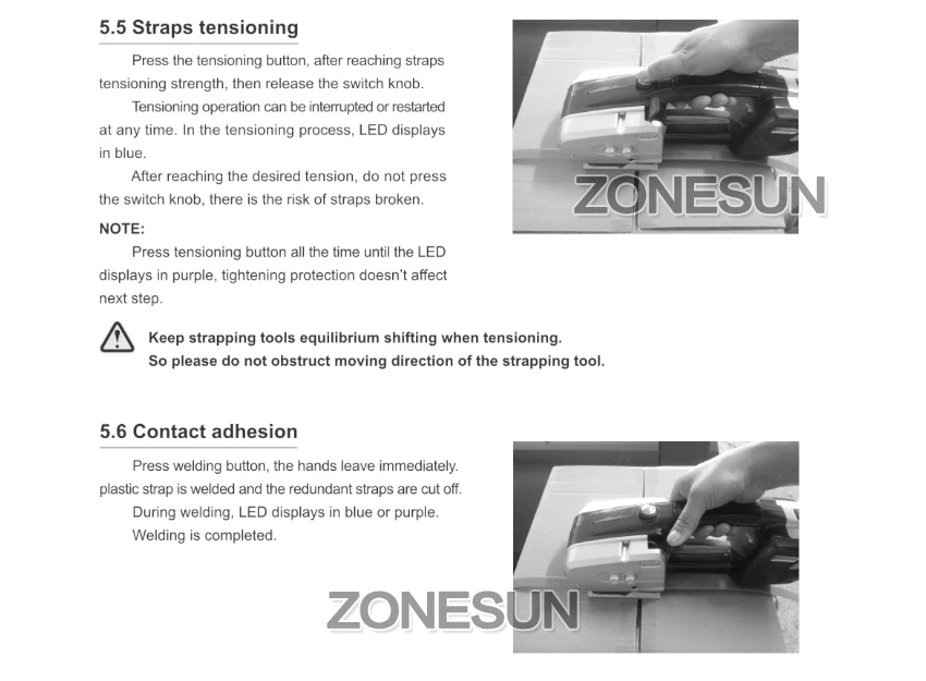 ZONESUN JD16 обвязочный инструмент с аккумулятором ручной ПЭТ коробка обвязочная машина пластиковый ремень упаковка PP пэт ремень Ширина 13-16 мм