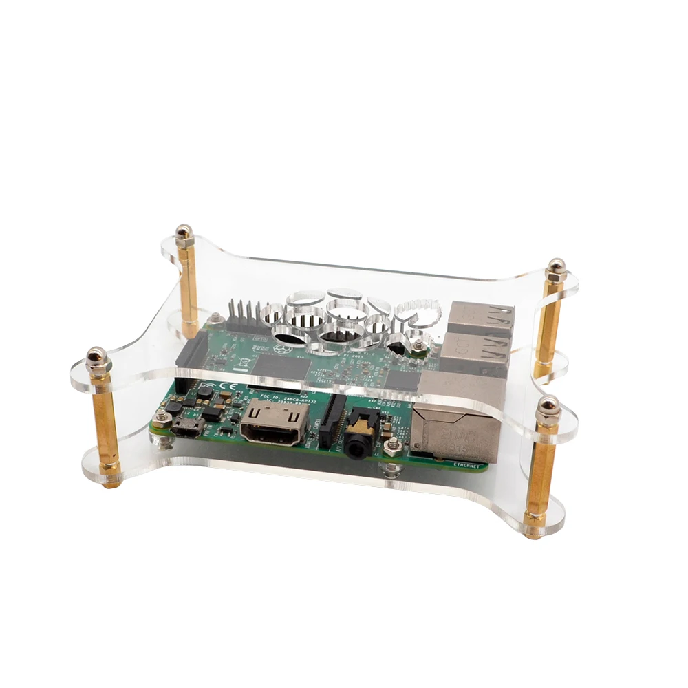 Acrylic Clear Case for Raspberry Pi 3 Model B+ Plus Transparent Cover Shell Enclosure Box Compatible With 3/2 | Компьютеры и офис