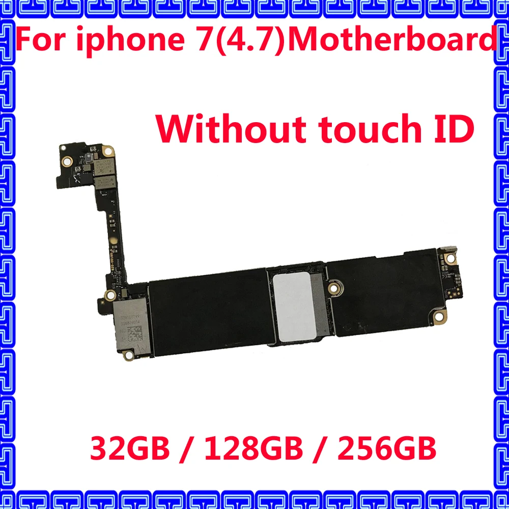 

Материнская плата для iphone 7 с заводской разблокировкой без touch ID,32 ГБ/128 ГБ/256 ГБ IOS системная логическая плата оригинальная материнская плата ...