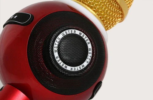 WS878 беспроводной Bluetooth Кара ОК микрофон смайлик маленький человек мини