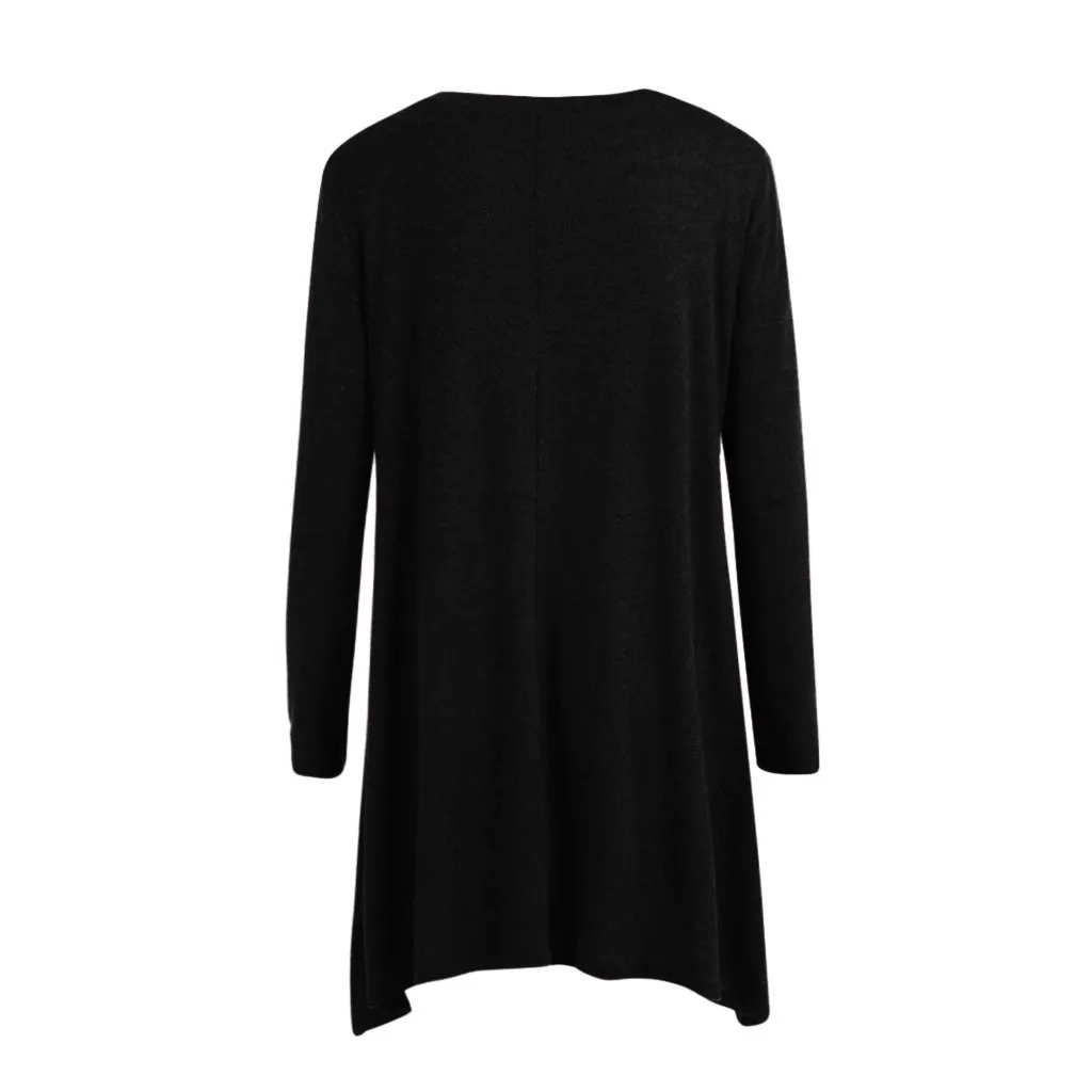 MUQGEW/Одежда для мам; Женская туника с длинными рукавами и кружевным подолом для беременных; топы; Весенняя однотонная Одежда для беременных