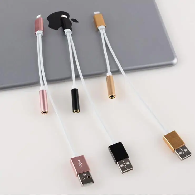 SUOZUN USB освещения аудио кабель зарядного устройства и музыки 2 в 1 до 3 5 мм jack