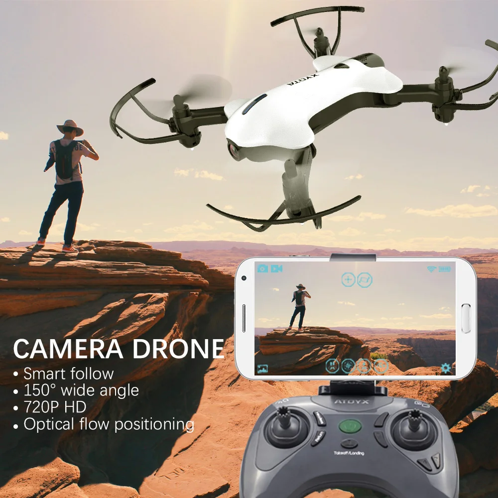 720P HD камера Мини Drone складной RC Quadcopter высота удержания вертолет Wi Fi FPV системы