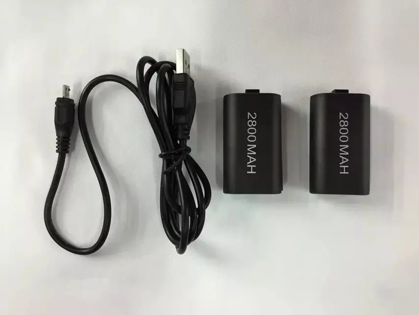3 1 2x перезаряжаемые батареи + 1x USB зарядный кабель набор аккумуляторов для Microsoft Xbox