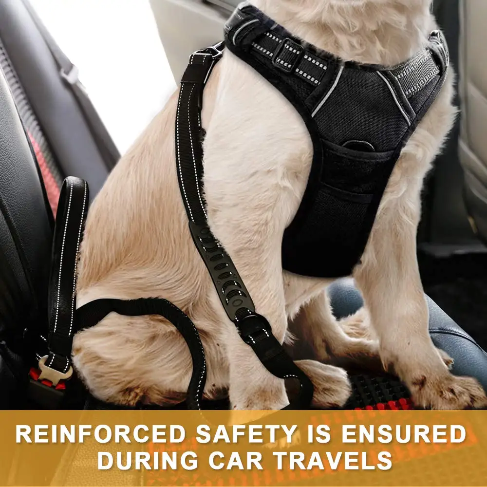 Светоотражающий кожаный поводок для собак автомобильный ремень безопасности