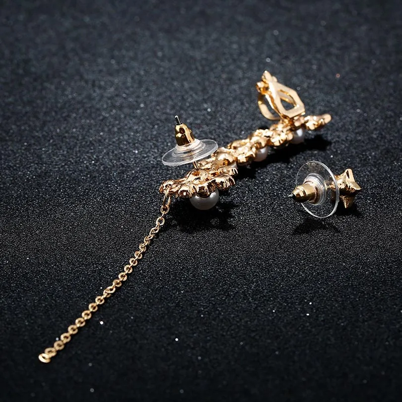 Женские серьги-гвоздики с имитацией жемчуга ZLDYOU белые длинной кисточкой и