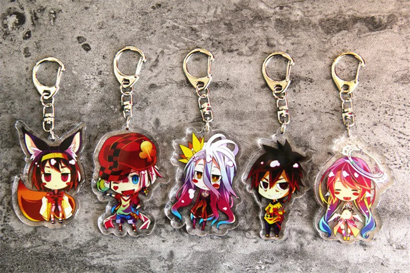 Аниме Косплей без игры жизни Shiro Sora Jibril акриловый брелок для Хэллоуина с