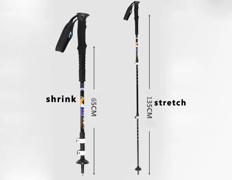 2 шт./лот тройные палки для скандинавской ходьбы телескопические альпенштоковые