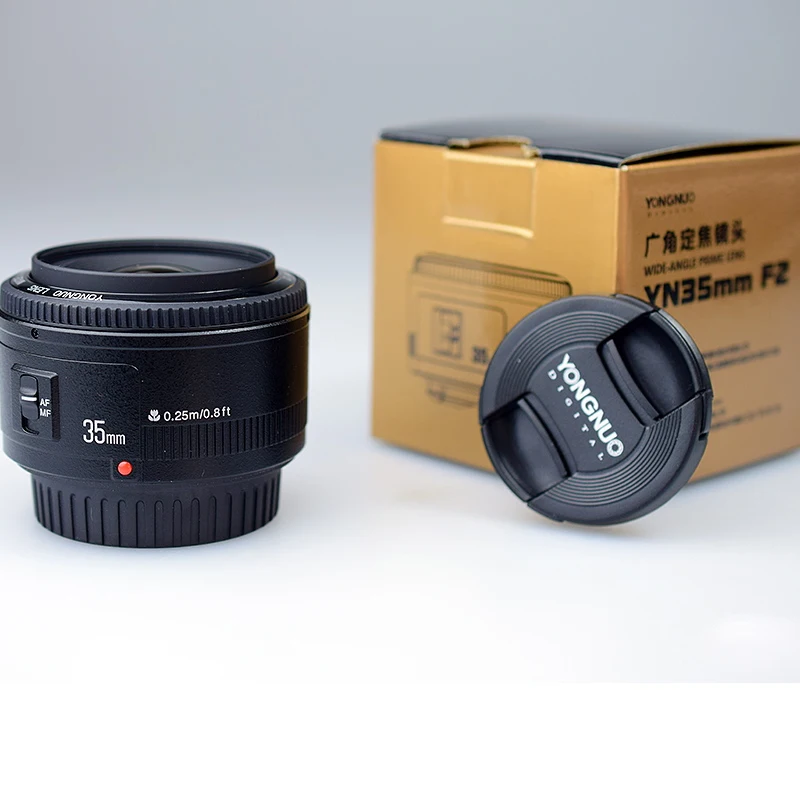 Yongnuo 35 мм объектив YN35mm F2 для Canon широкоугольный большой апертурой фиксированный с